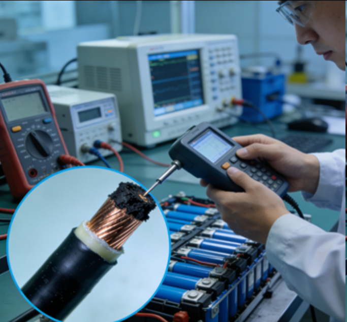 电池包连接线缆老化检测