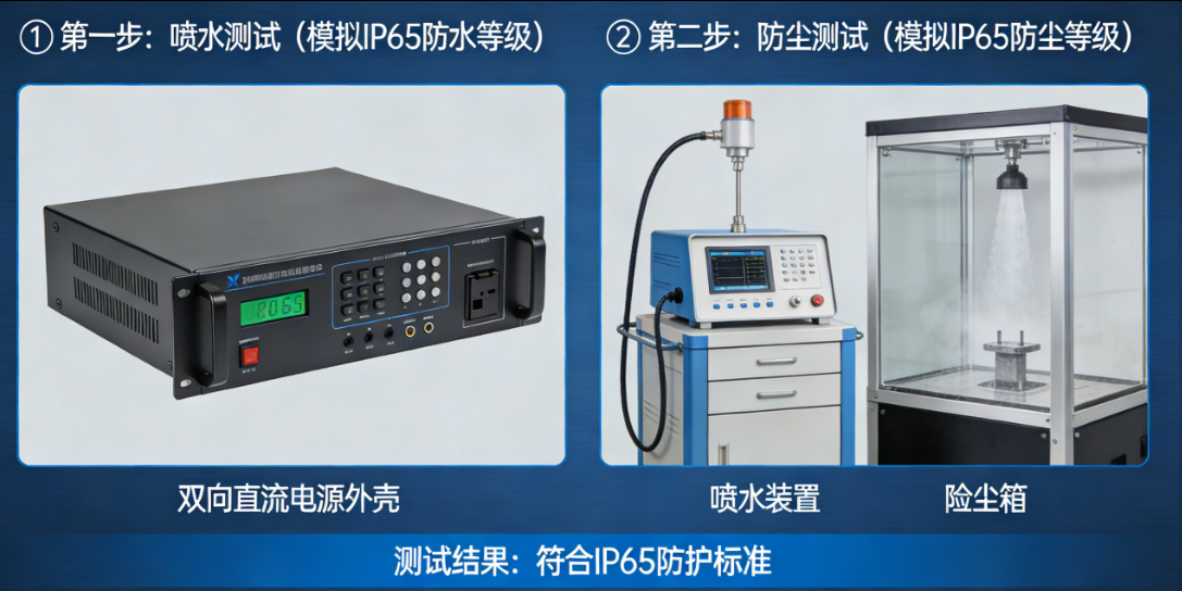 双向直流电源的外壳防护等级测试